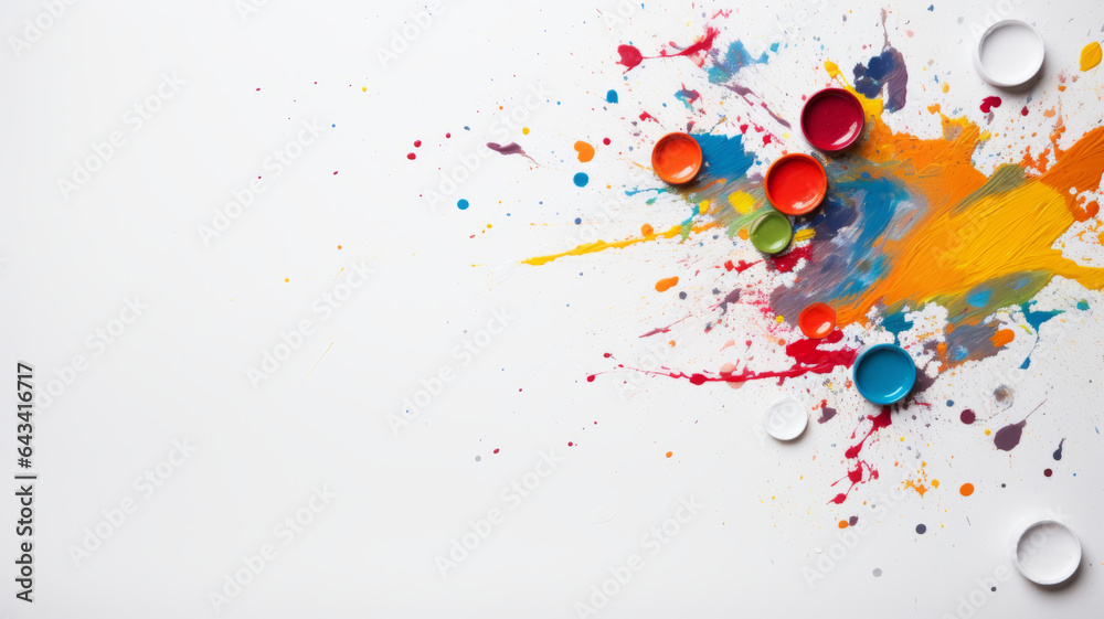 Obraz premium abstract colorful splash on white background for creativity feeling