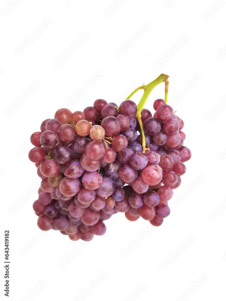 red grapes isolated on white red grapes isolated on white