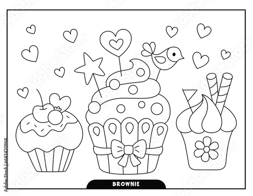 Brownies coloring pages for kids