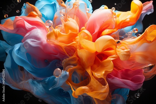  Burst Of Colors With Dynamics Swirls, Generative AI © Shooting Star Std