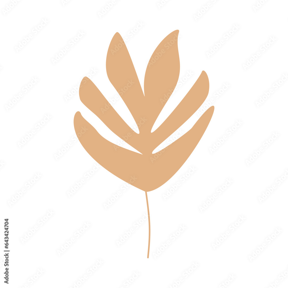 Beige abstract floral vector element Beige abstract floral vector element
