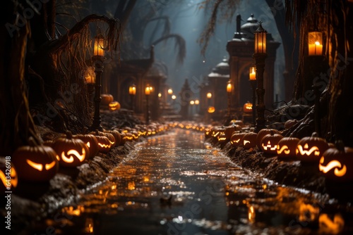  Spooky Halloween Scene  Generative AI