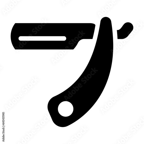 straight razor Solid icon