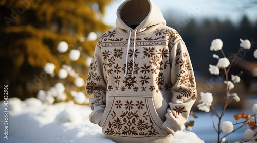 Winter Fashion Hoodie in Snowscape