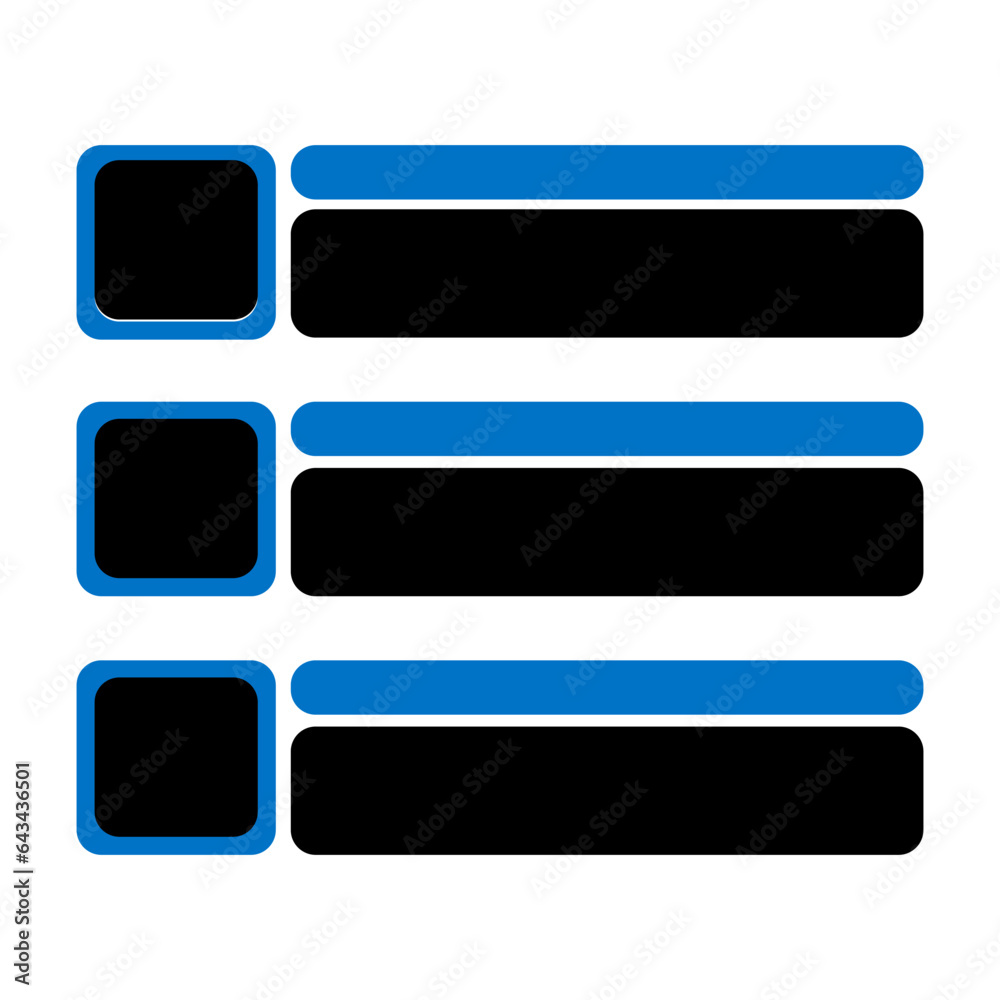 Modern infographics list vector element Modern infographics list vector element