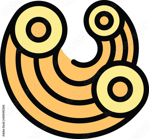 Culinary churro icon outline vector. Spanish food. Spain dessert color flat