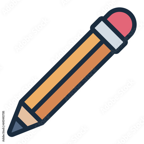 Pencil Stationary filled line icon