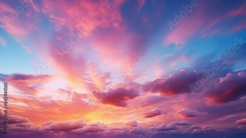 background Dramatic sunset sky over the horizon © Halim Karya Art