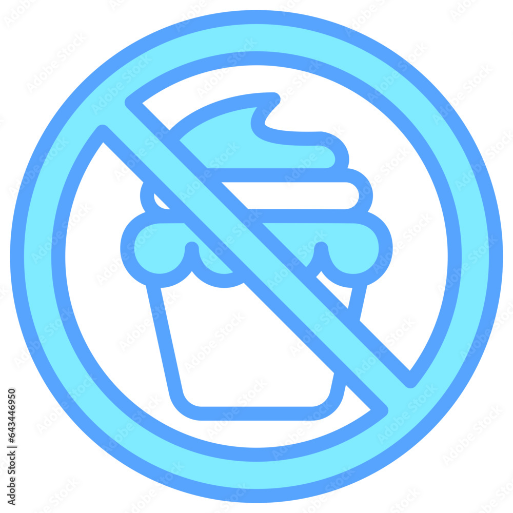 No Sweets icon often used in design, websites, or applications, banner, flyer to convey specific concepts related to gym and fitness. No Sweets icon often used in design, websites, or applications, banner, flyer to convey specific concepts related to gym and fitness.