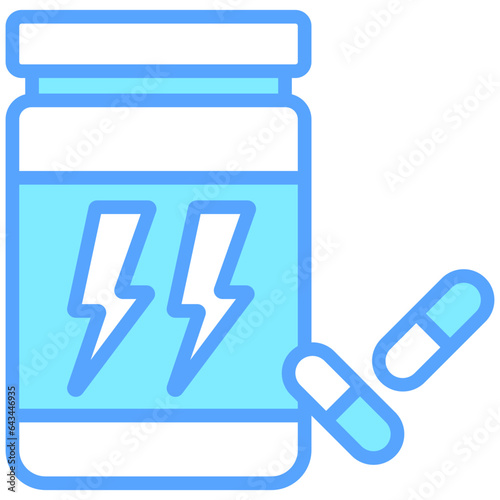 Supplements icon often used in design, websites, or applications, banner, flyer to convey specific concepts related to gym and fitness.