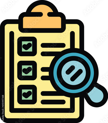 To do list babysitter icon outline vector. Baby education. Daycare kid color flat