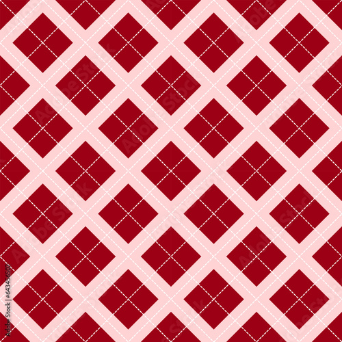 argyle seamless vector pattern in autumn colors. Traditional geometric vector argyle stitched background art for gift wrapping, socks, sweater, jumper, or trendy classic fashion
