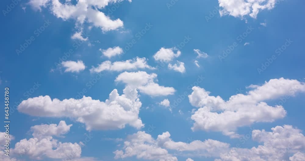 High quality time lapse video Blue sky cloud video time lapse Movie process by raw images Sky cloud time lapse video clear without dust or bird Sky time lapse high quality 4K ProRes422 