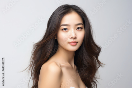 Portrait of Beautiful Asian Woman with her Smooth skin