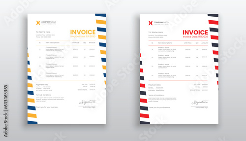 creative modern invoice template for your business
