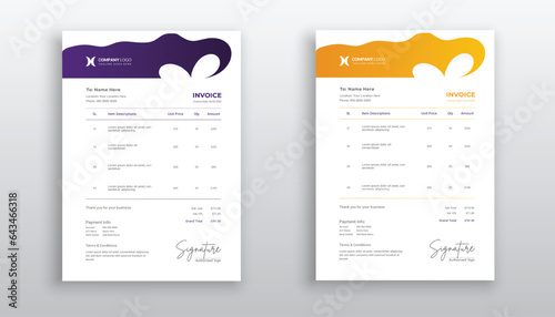 creative modern invoice template for your business
