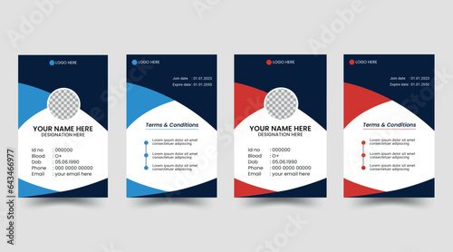 
ID card design template, office id card, business id card, customize id card, Id cards design, corporate id card design, vector.
