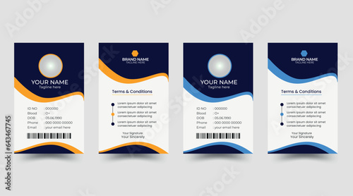 
ID card design template, office id card, business id card, customize id card, Id cards design, corporate id card design, vector.
