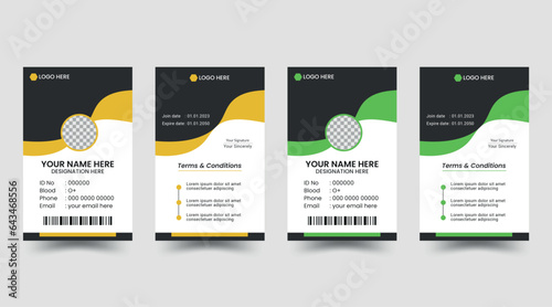
ID card design template, office id card, business id card, customize id card, Id cards design, corporate id card design, vector.
