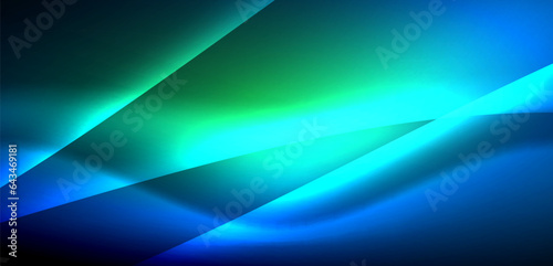 Dynamic waves in ethereal glow of neon lights. Concept merges fluidity of motion with vibrant allure of neon, crafting entrancing backdrop that embodies both vitality and futuristic sophistication