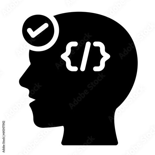 coding glyph icon photo