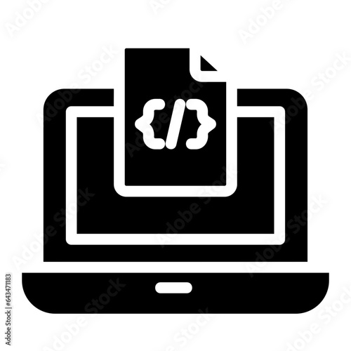 programming langguage glyph icon photo