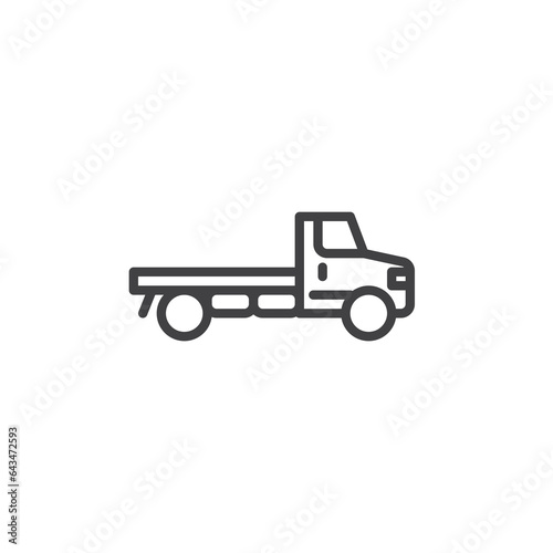 Tow truck line icon