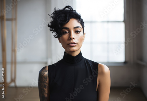 Portrait of a young diverse woman in her studio Free Download Portrait of a young diverse woman in her studio - GFXLoad