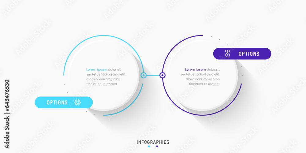 Vector Infographic label design template with icons and 2 options or steps. Can be used for process diagram, presentations, workflow layout, banner, flow chart, info graph. Vector Infographic label design template with icons and 2 options or steps. Can be used for process diagram, presentations, workflow layout, banner, flow chart, info graph.