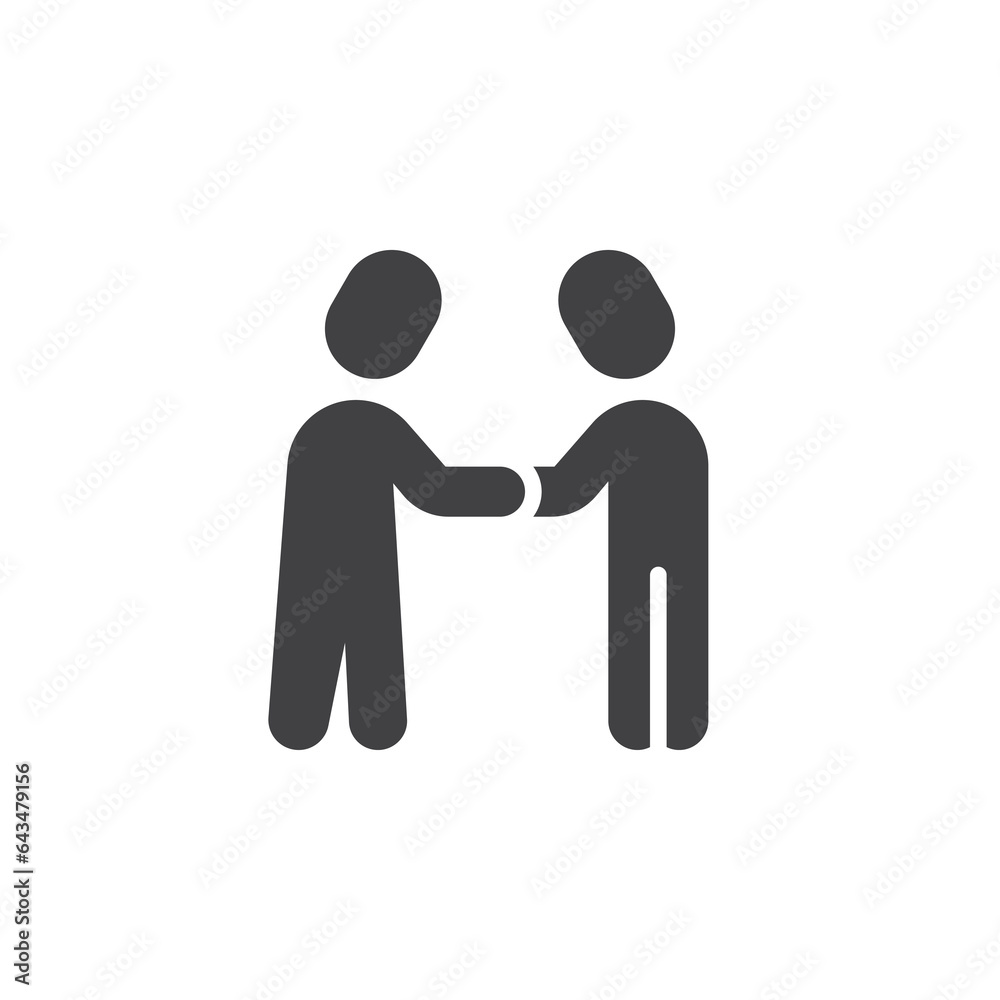 Friendship handshake vector icon