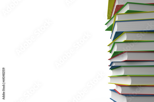 Digital png illustration of stack of books on transparent background