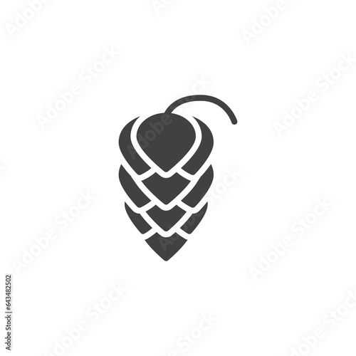 Hop cone vector icon