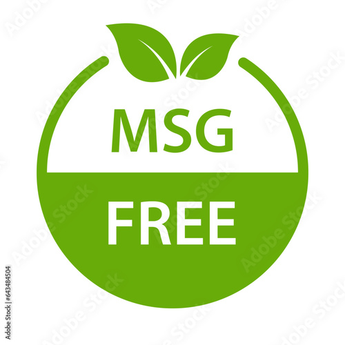MSG FREE icon vector. Glutamate no added food package sign for your website design, logo, app, UI.illustration