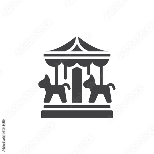 Carousel horse vector icon