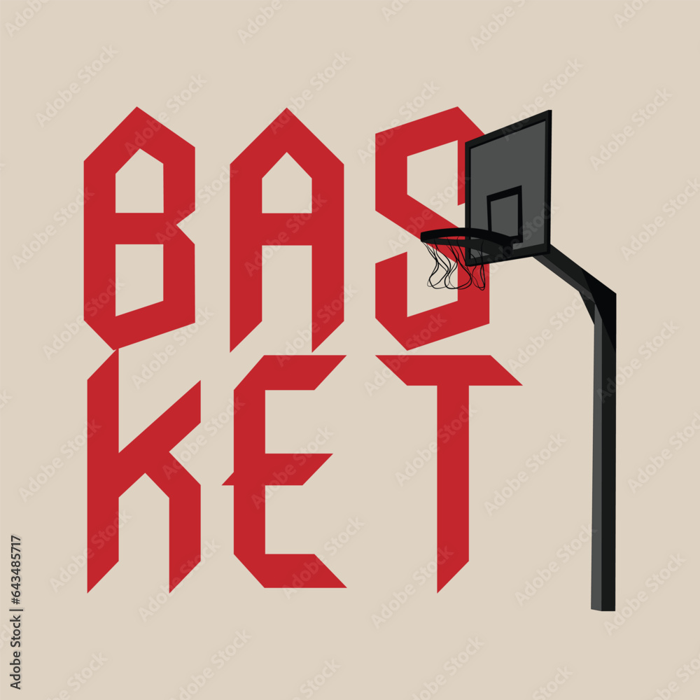 Obraz premium Single Basket Ring Vector Illustration