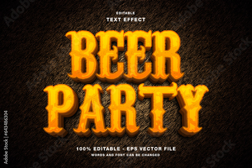 Beer Party Editable Text Effect