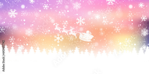 クリスマス　雪　風景　冬　背景