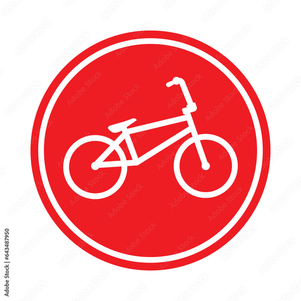 bicycle parking sign icon vector design template illustration in trendy flat style suitable your design web