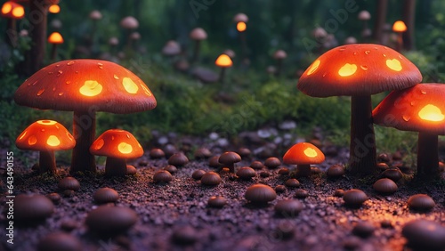 Mushrooms on the background of nature