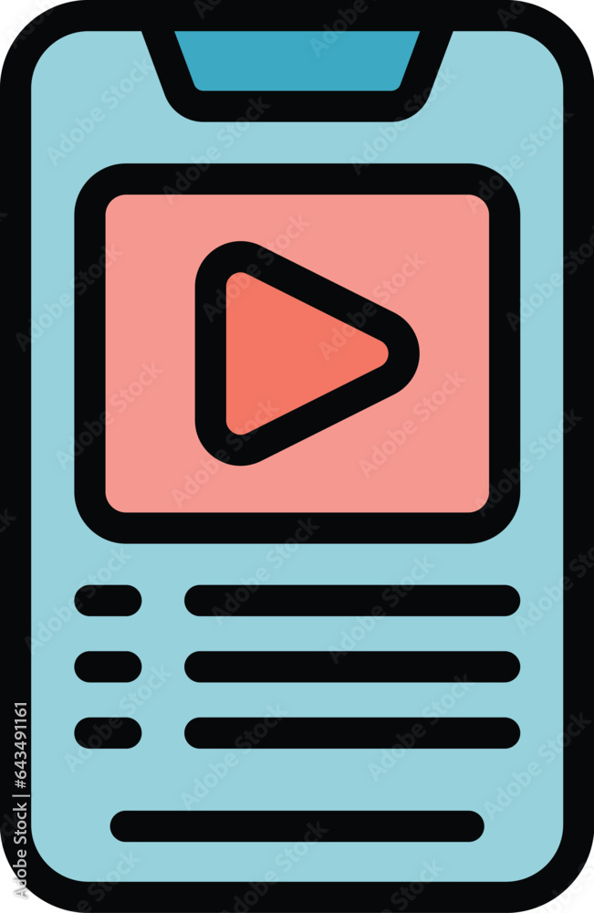 Smartphone play icon outline vector. Finance creative. Work person color flat Smartphone play icon outline vector. Finance creative. Work person color flat