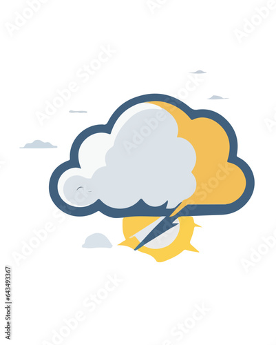 Cloud simple vector illustration isolated cartoon design