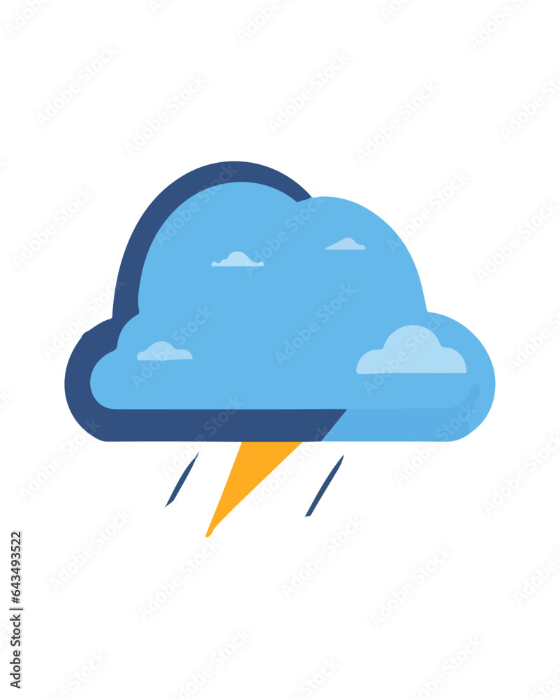 Cloud simple vector illustration isolated cartoon design Cloud simple vector illustration isolated cartoon design