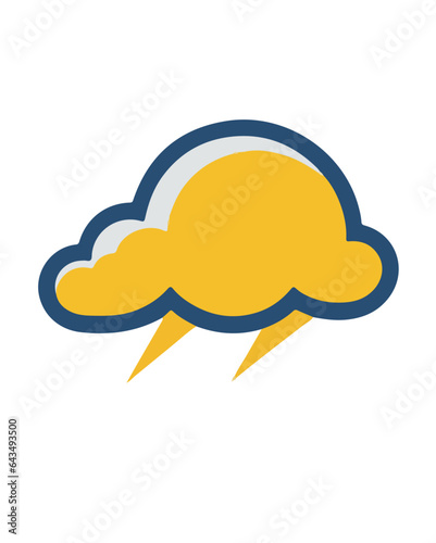 Cloud simple vector illustration isolated cartoon design