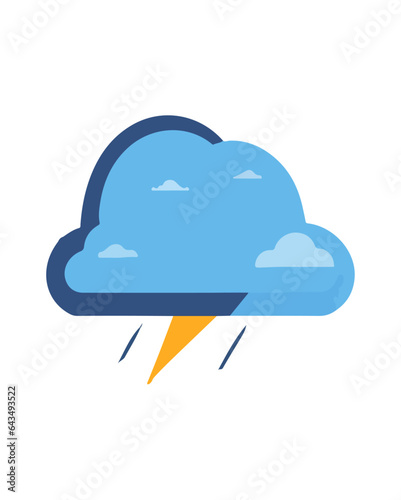 Cloud simple vector illustration isolated cartoon design