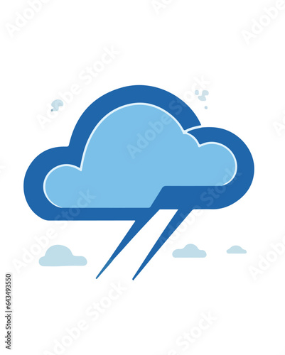 Cloud simple vector illustration isolated cartoon design