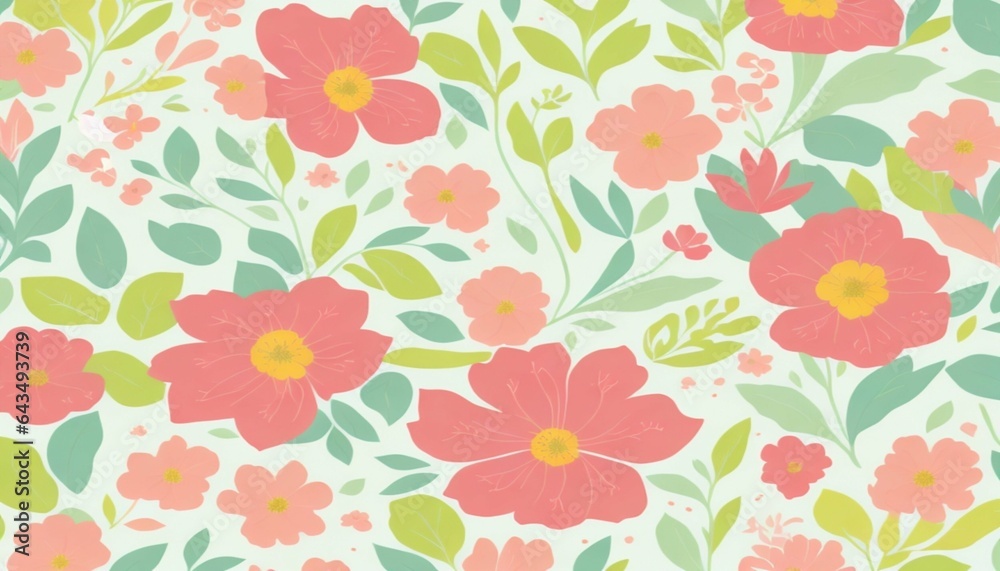 Vector illustration of a seamless floral pattern with spring flowers. Lovely floral background in sweet colors
Vector illustration of a seamless floral pattern with spring flowers. Lovely floral background in sweet colors