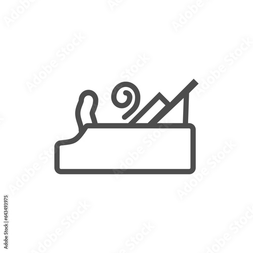 Plane, vector construction and repair tool icon