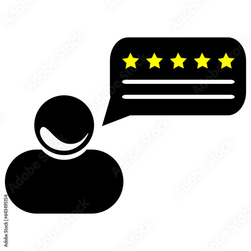 Customer Review with Chat Bubble Icon