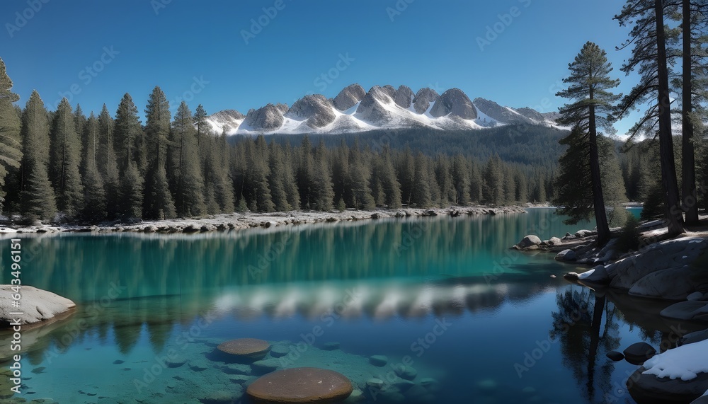 Lake clear water mountain