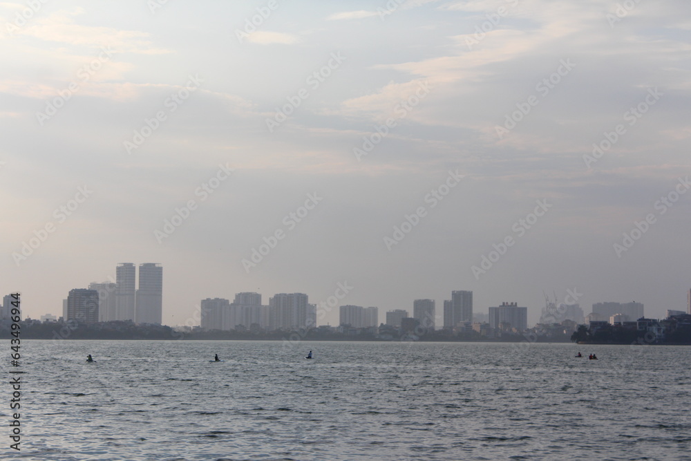 Hanoi sky and lake